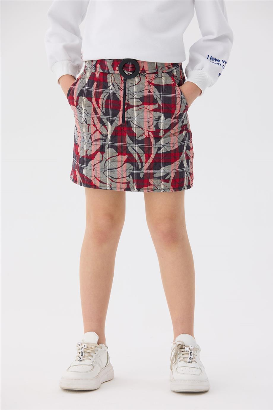 Beverly Hills Polo Club Kız Çocuk Desenli Etek