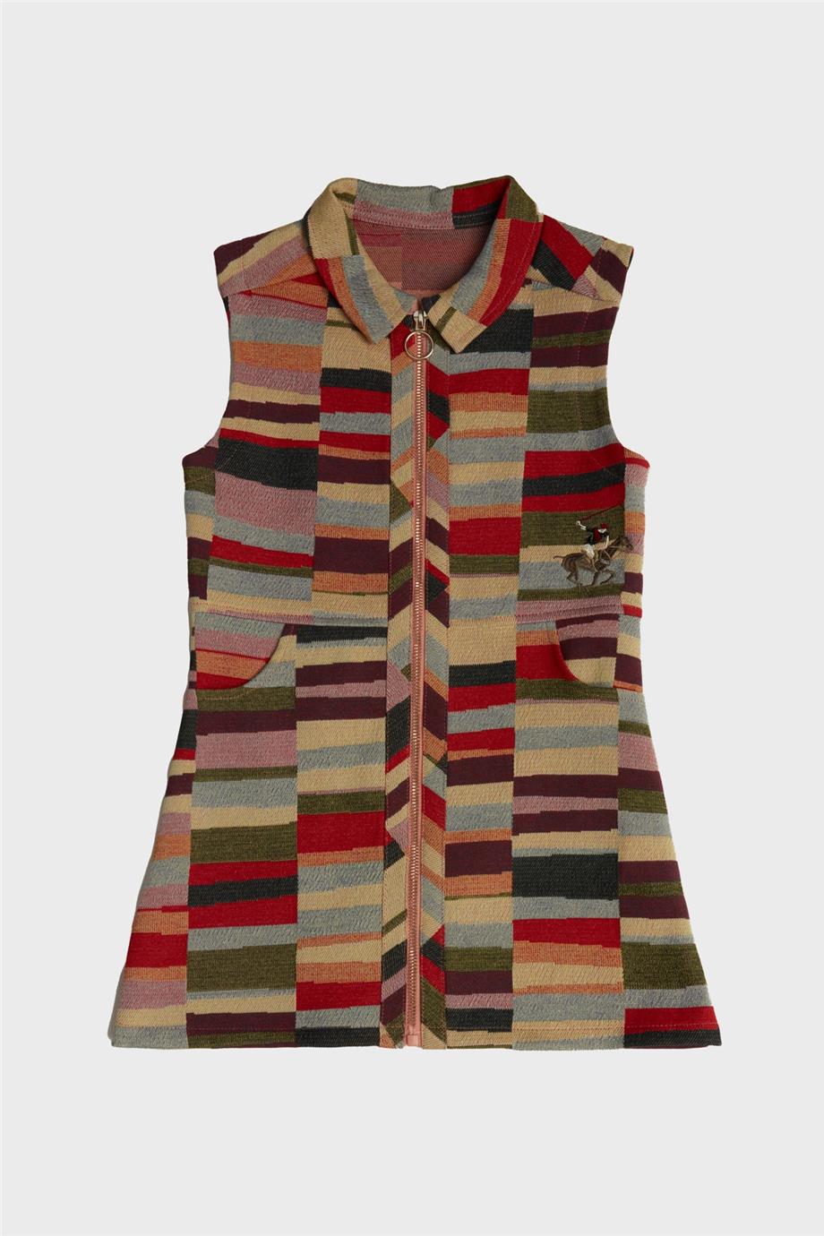 Beverly Hills Polo Club Kız Çocuk Desenli Elbise