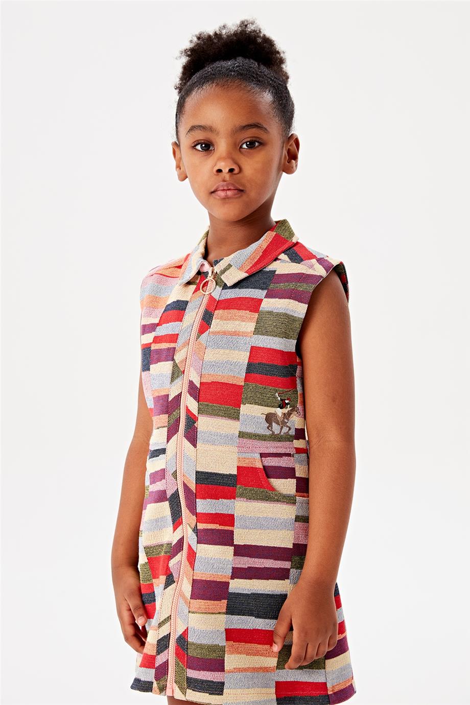 Beverly Hills Polo Club Kız Çocuk Desenli Elbise
