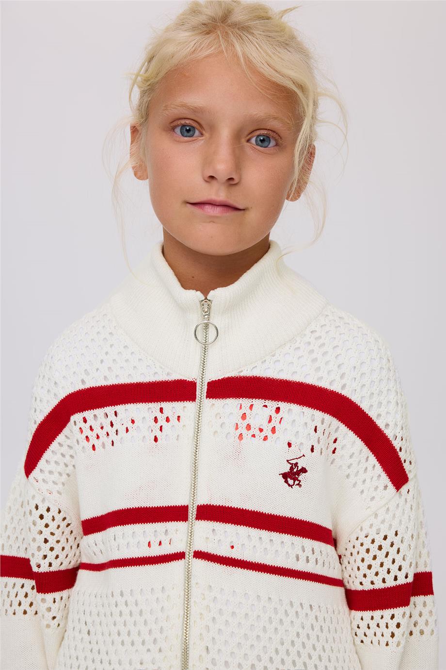 Beverly Hills Polo Club Girl Ecru CardiganBeverly Hills Polo Club Girl Ecru Cardigan