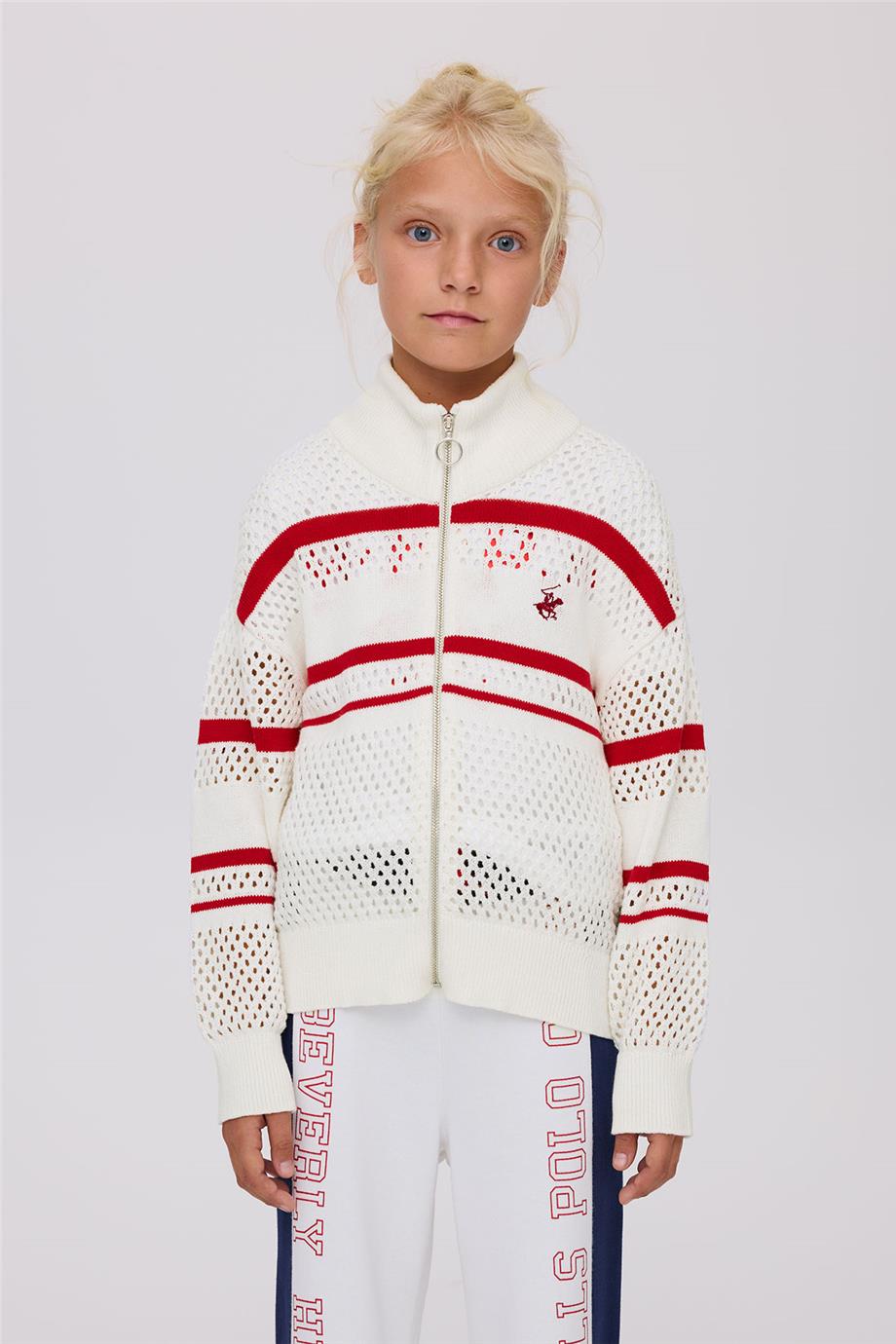 Beverly Hills Polo Club Girl Ecru CardiganBeverly Hills Polo Club Girl Ecru Cardigan