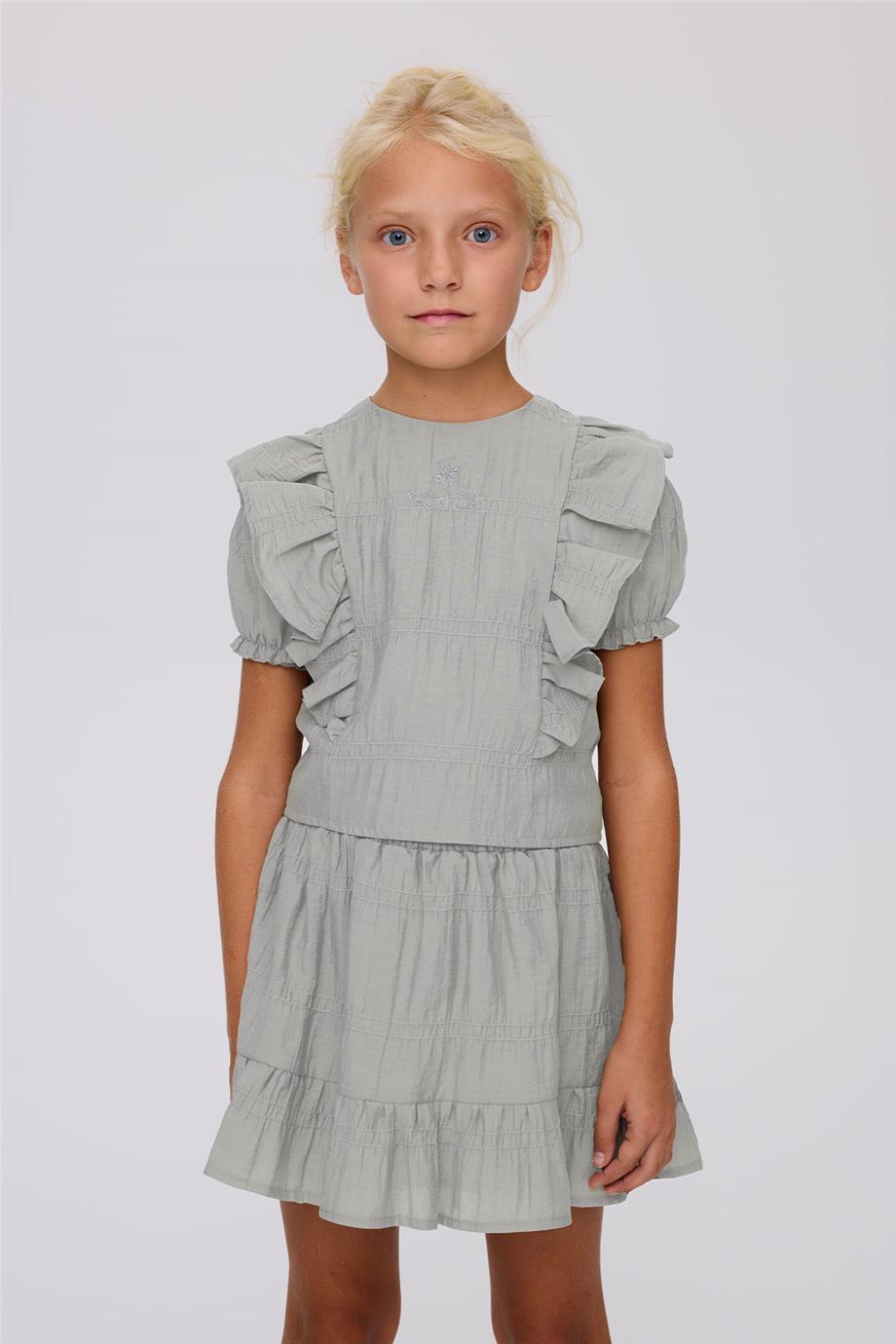 Beverly Hills Polo Club Girl Grey Melange BlouseBeverly Hills Polo Club Girl Grey Melange Blouse