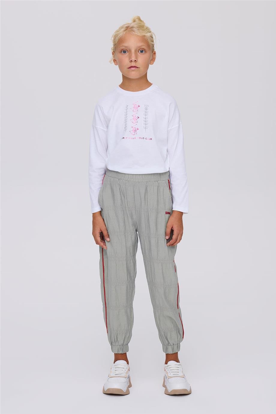 Beverly Hills Polo Club Kız Çocuk Gri Melanj Eşofman AltıBeverly Hills Polo Club Kız Çocuk Gri Melanj Eşofman Altı