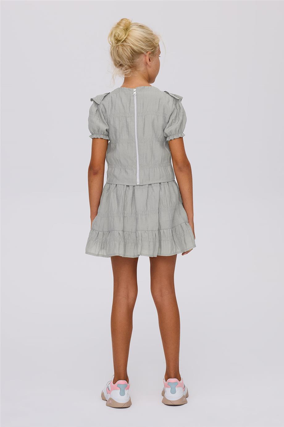 Beverly Hills Polo Club Girl Grey Melange BlouseBeverly Hills Polo Club Girl Grey Melange Blouse