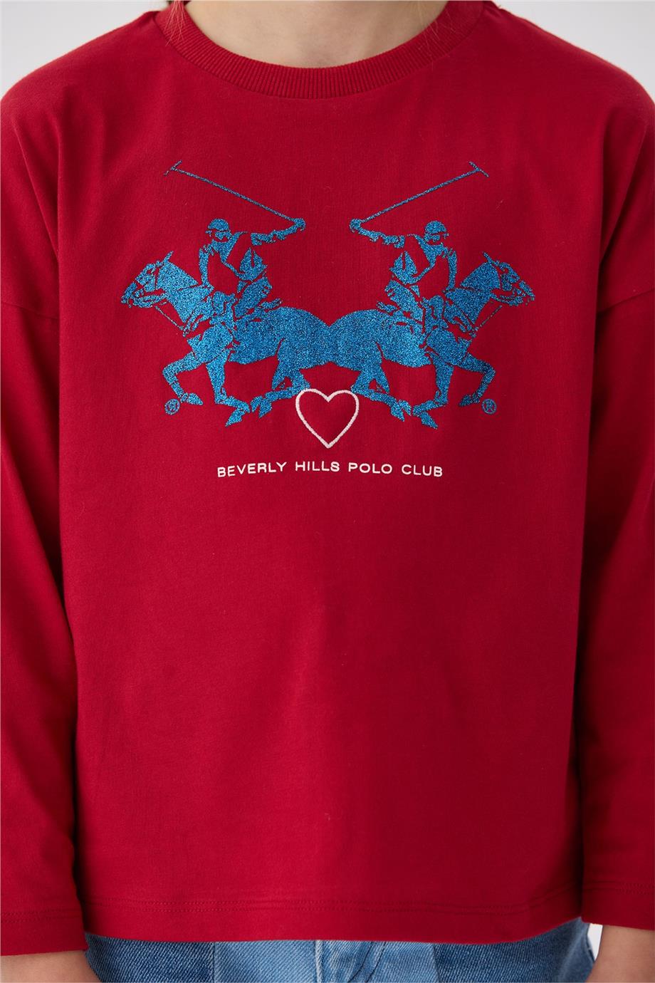 Beverly Hills Polo Club Kız Çocuk Kırmızı T-Shirt