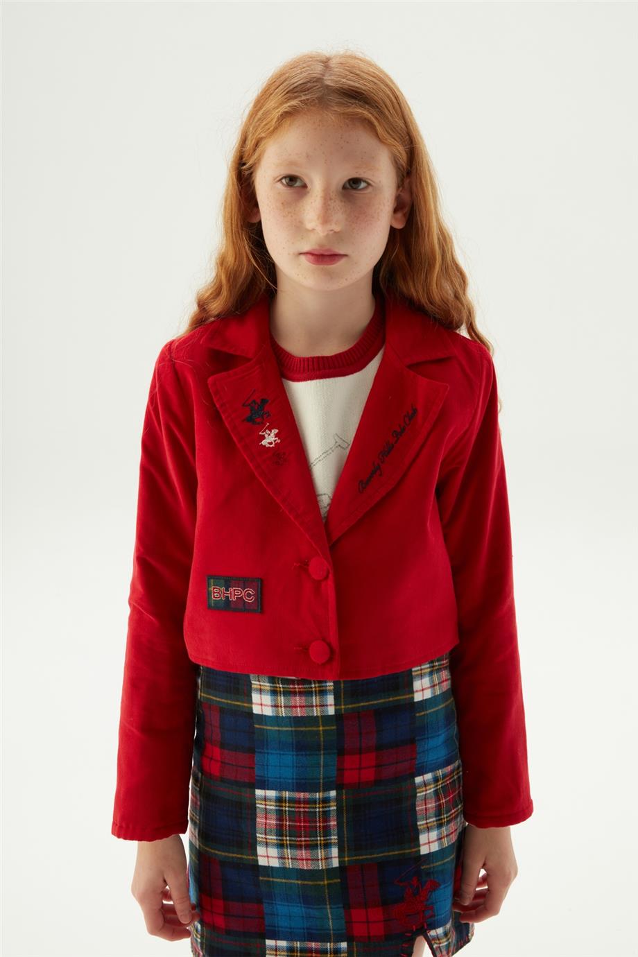 Beverly Hills Polo Club Kız Çocuk Kırmızı Ceket