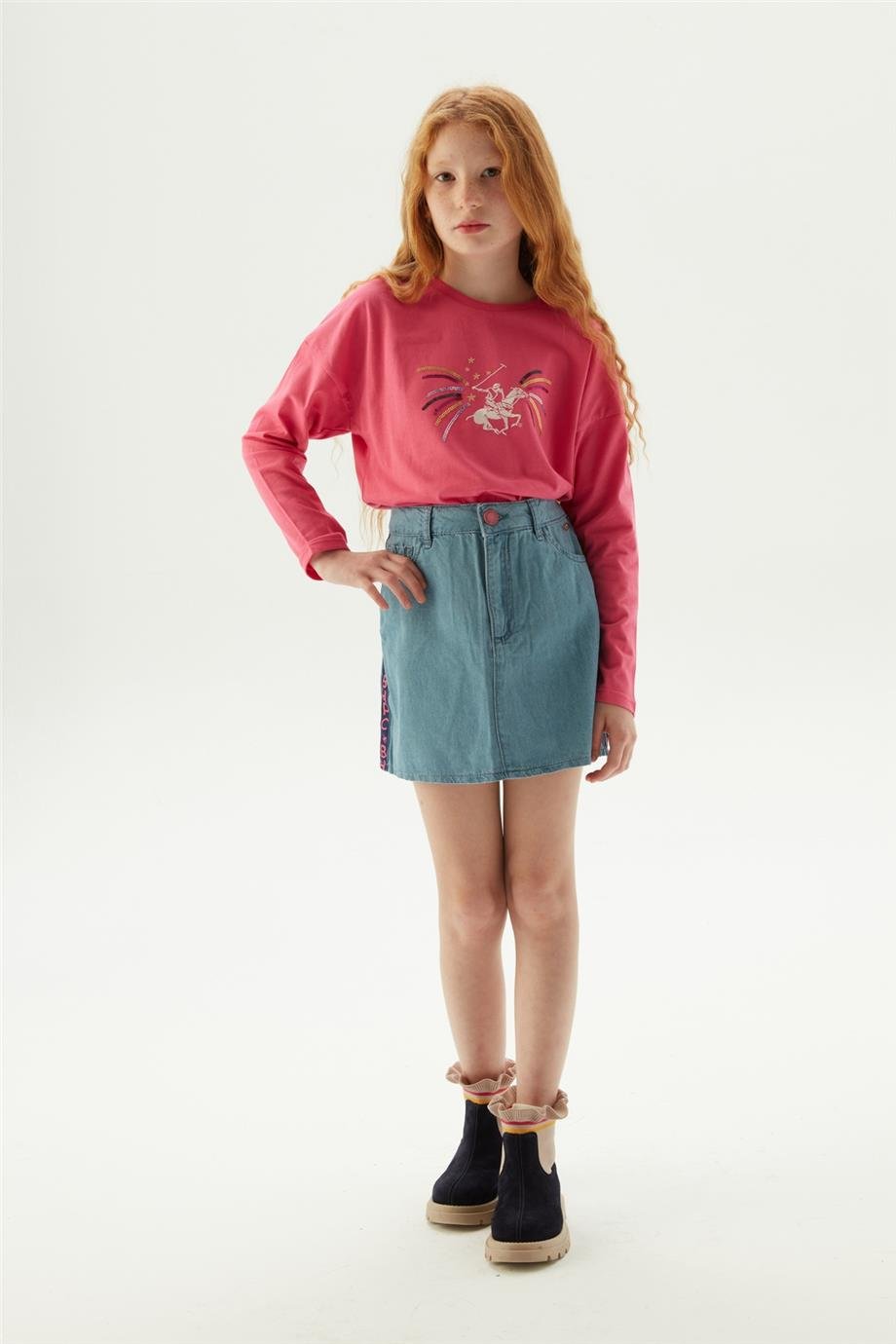 Beverly Hills Polo Club Kız Çocuk Lacivert Etek