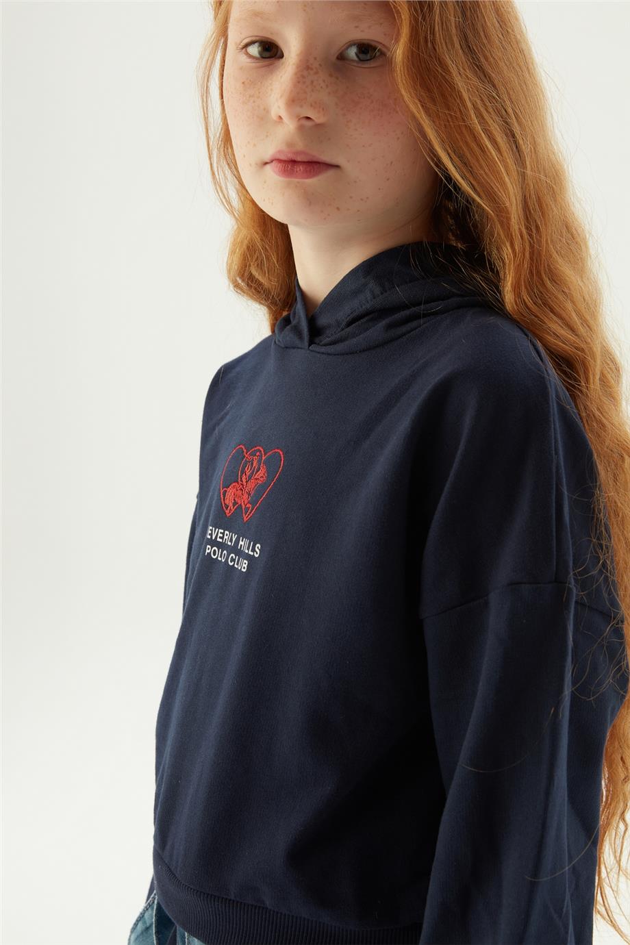 Beverly Hills Polo Club Kız Çocuk Lacivert Sweatshirt