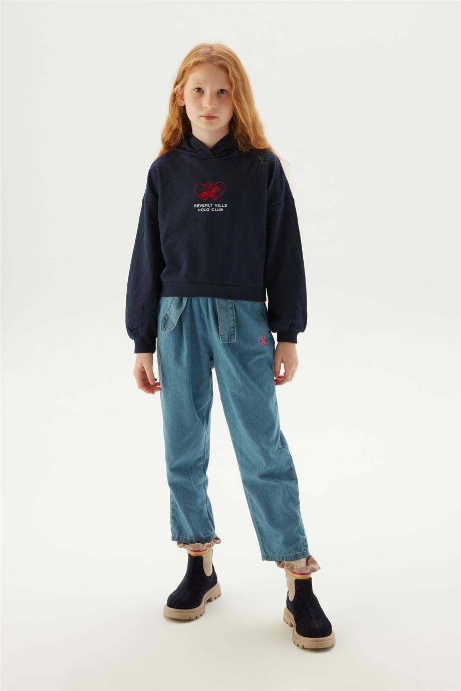 Beverly Hills Polo Club Kız Çocuk Lacivert Sweatshirt