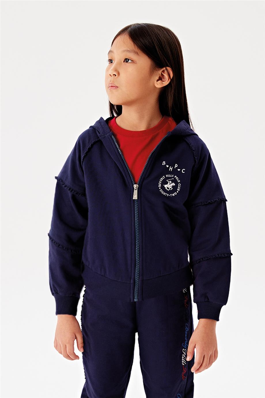 Beverly Hills Polo Club Kız Çocuk Lacivert Eşofman Üstü