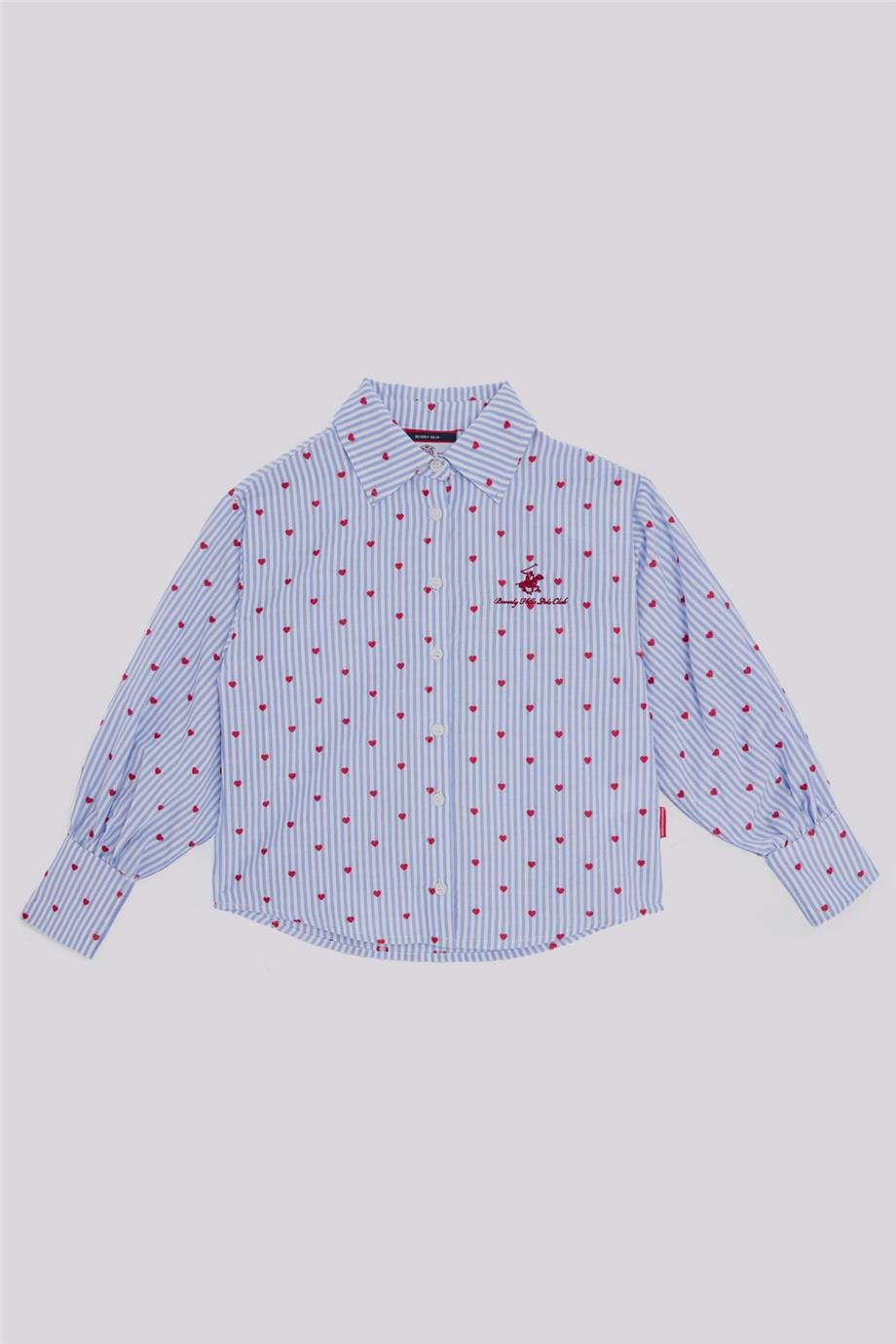 Beverly Hills Polo Club Kız Çocuk Mavi GömlekBeverly Hills Polo Club Kız Çocuk Mavi Gömlek