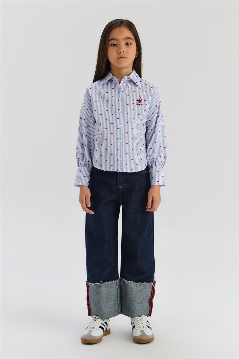 Beverly Hills Polo Club Kız Çocuk Mavi GömlekBeverly Hills Polo Club Kız Çocuk Mavi Gömlek