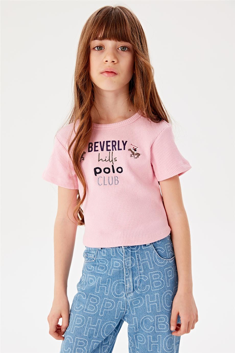 Beverly Hills Polo Club Kız Çocuk Pembe T-Shirt