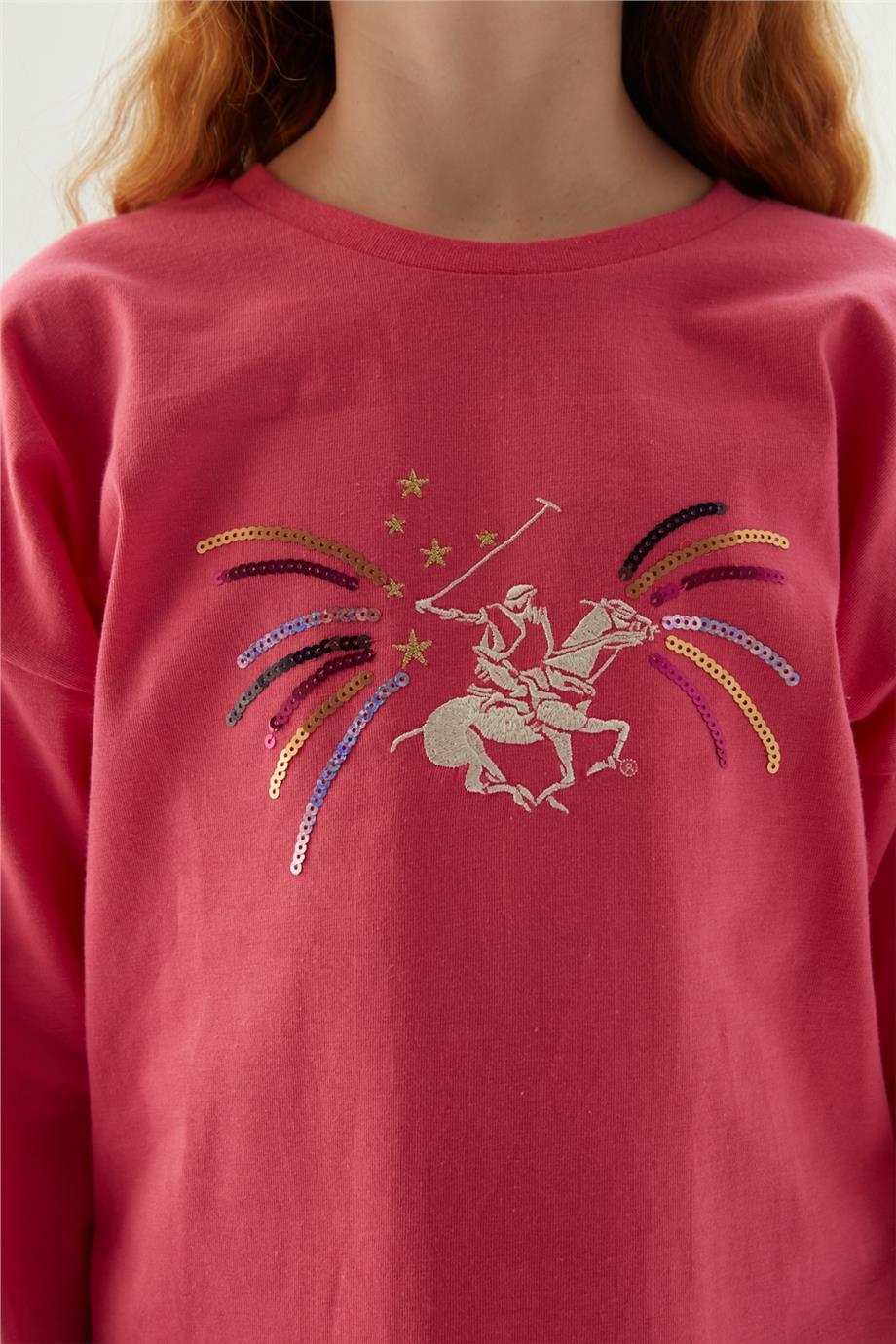 Beverly Hills Polo Club Kız Çocuk Pembe T-Shirt