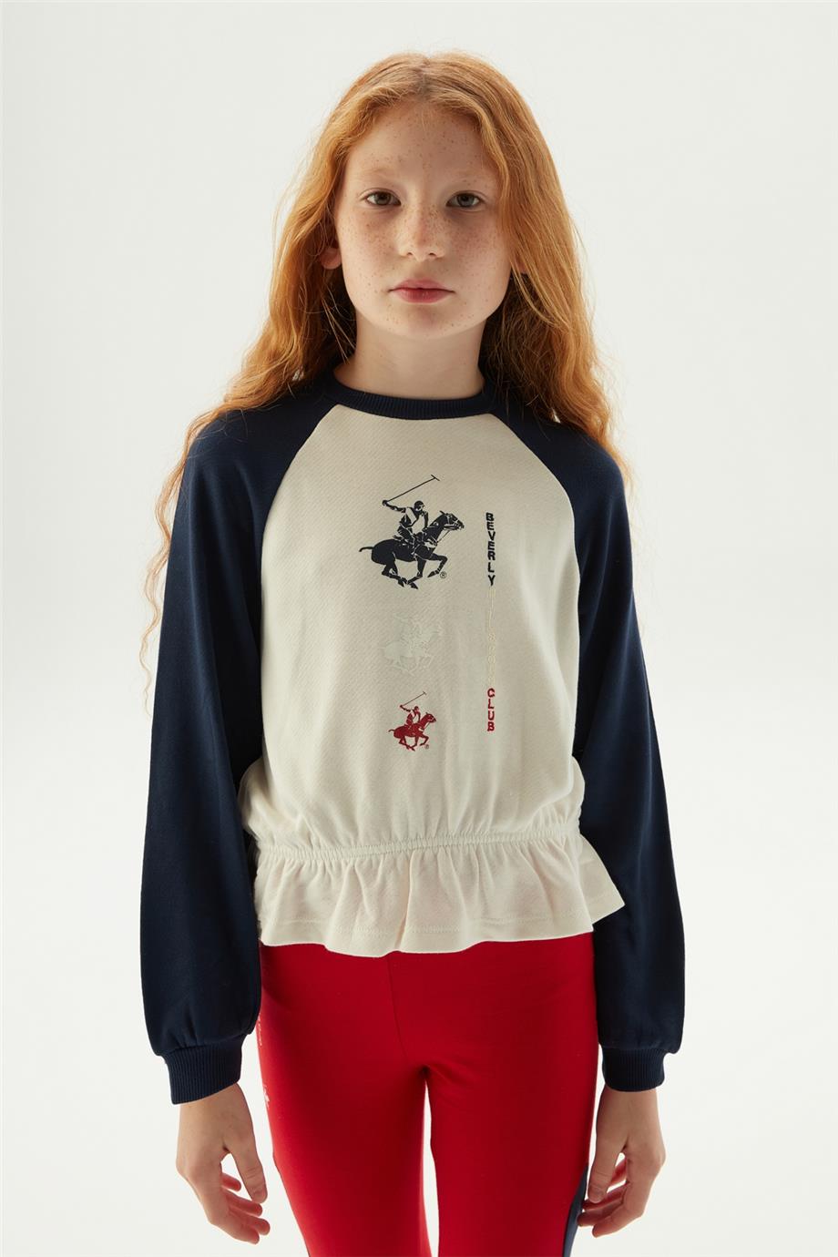 Beverly Hills Polo Club Kız Çocuk Renkli Sweatshirt