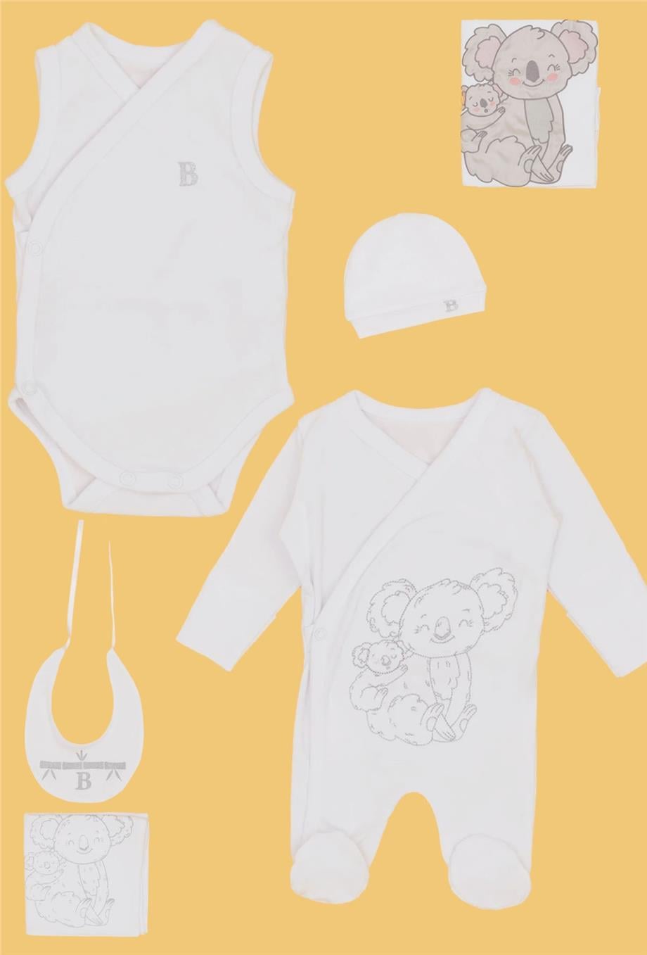 BG Baby Erkek Bebek Beyaz Hastane Çıkışı