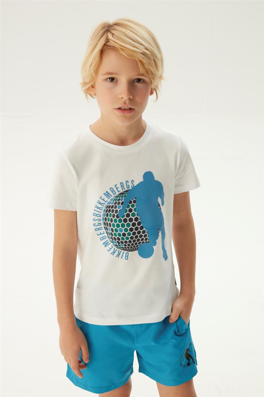 Bikkembergs Erkek Çocuk Beyaz T-Shirt