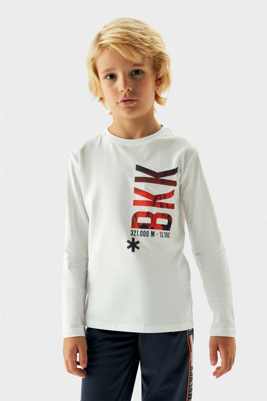 Bikkembergs Erkek Çocuk Beyaz T-Shirt