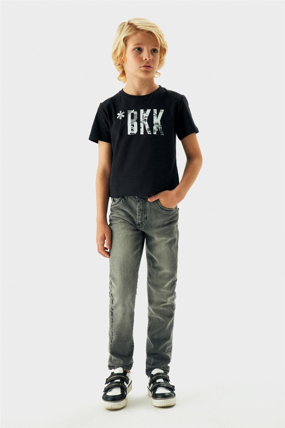 Bikkembergs Erkek Çocuk Gri Pantolon