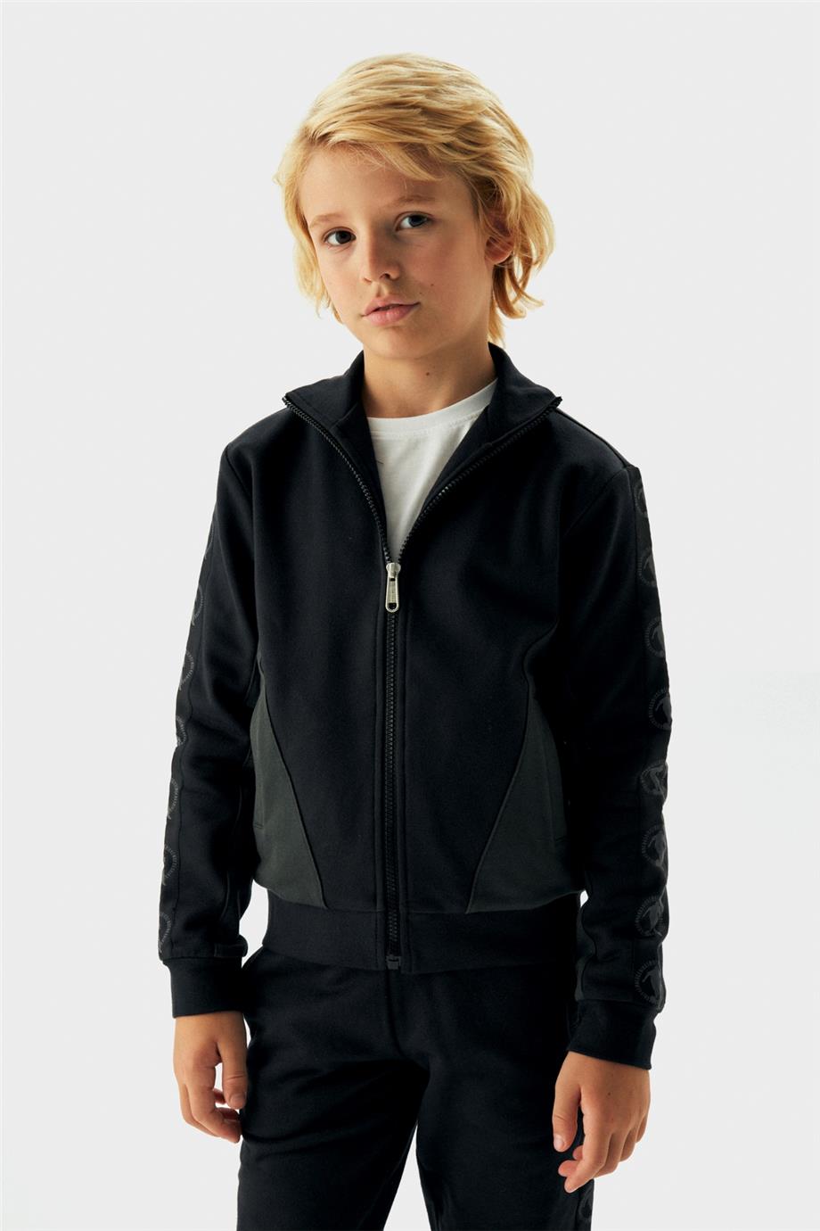 Bikkembergs Erkek Çocuk Siyah Eşofman Üstü