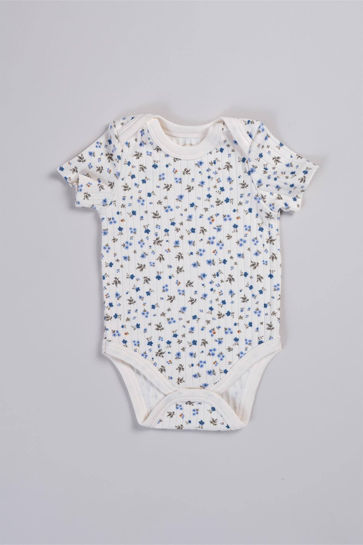 Bonderro 2'li Takım Çiçek Desenli Kaşkorse Bebek ve Çocuk Zıbın & BodyBonderro 2'li Takım Çiçek Desenli Kaşkorse Bebek ve Çocuk Zıbın & Body