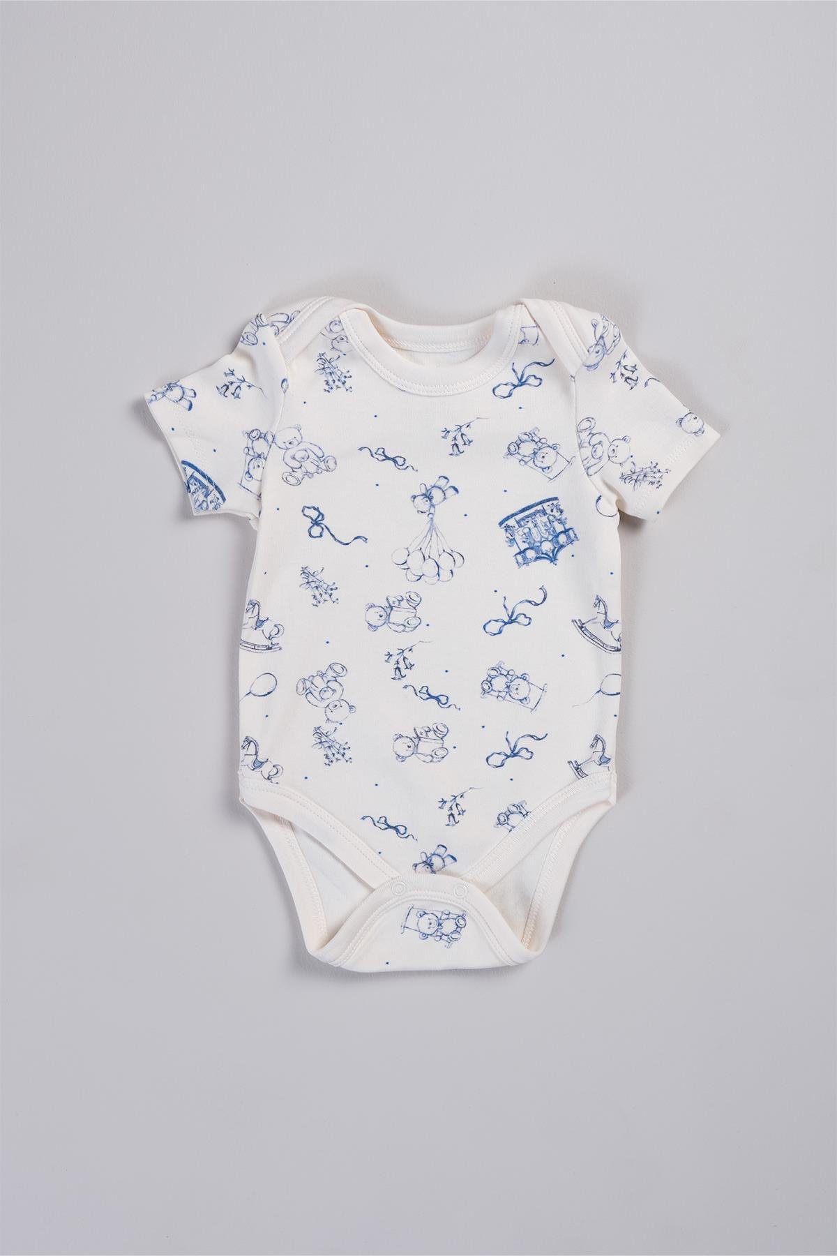 Bonderro 2'li Takım Çiçek Desenli Kaşkorse Bebek ve Çocuk Zıbın & BodyBonderro 2'li Takım Çiçek Desenli Kaşkorse Bebek ve Çocuk Zıbın & Body