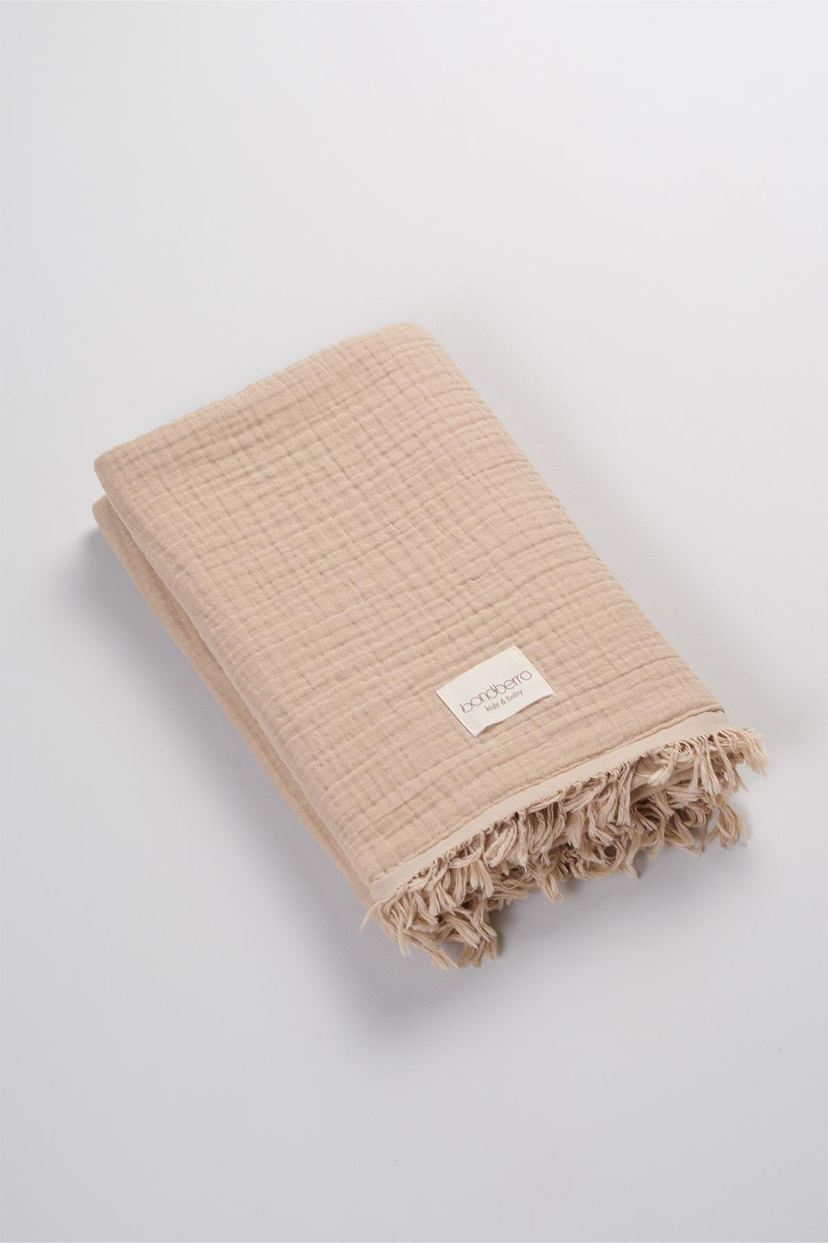 Bonderro 4 Katlı Müslin Saçaklı BattaniyeBonderro 4 Katlı Müslin Saçaklı Battaniye