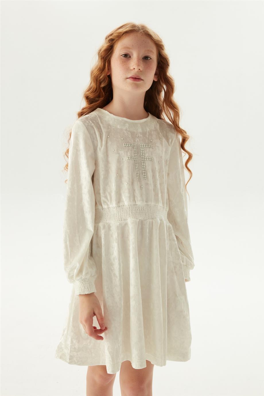 Fracomina Kız Çocuk Beyaz Elbise