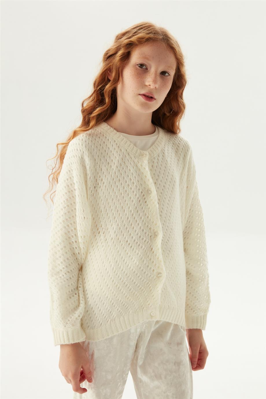 Fracomina Kız Çocuk Beyaz Hırka