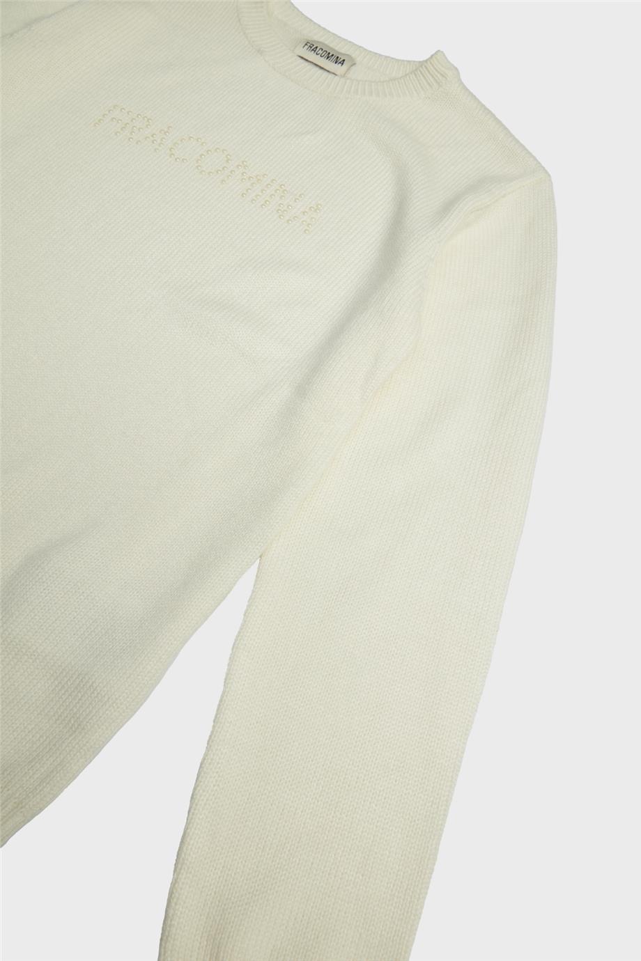 Fracomina Kız Çocuk Beyaz Kazak