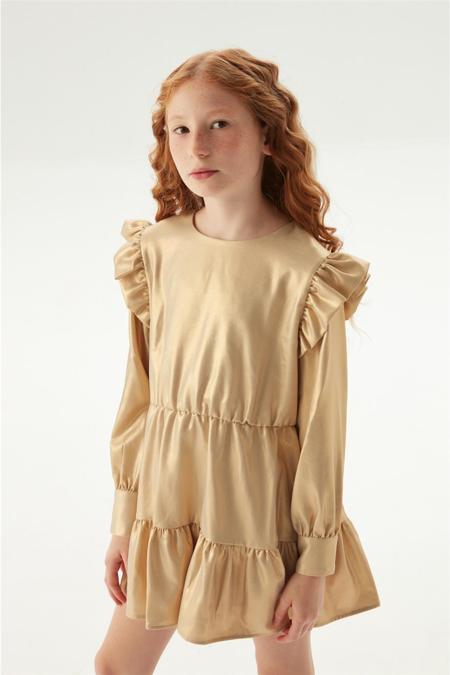 Fracomina Kız Çocuk Gold Elbise