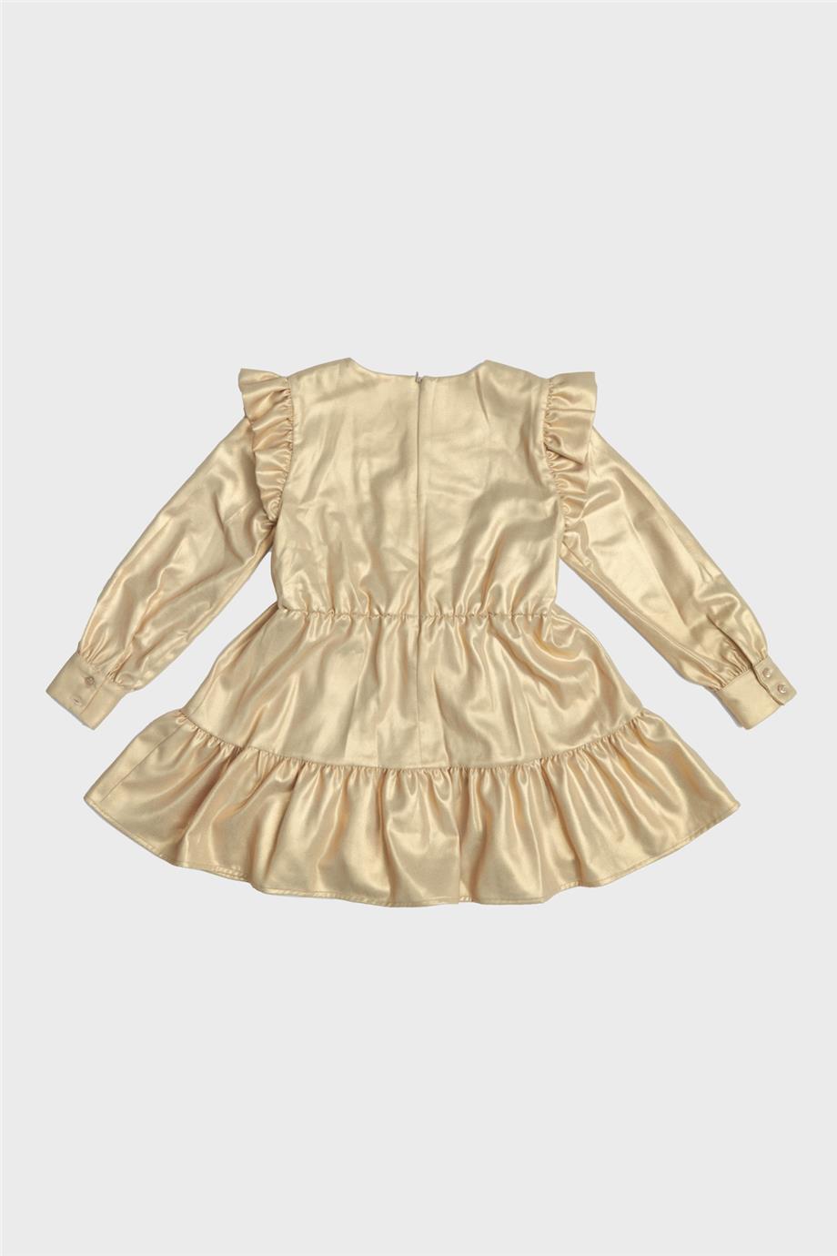 Fracomina Kız Çocuk Gold Elbise