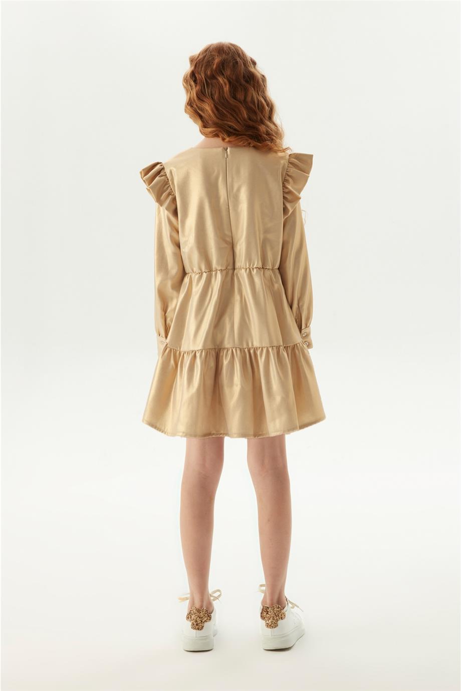 Fracomina Kız Çocuk Gold Elbise