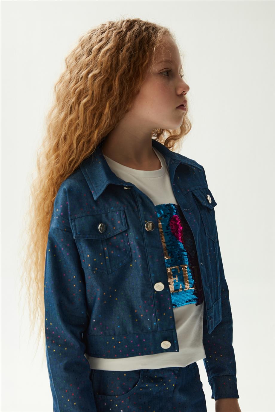 Fracomina Kız Çocuk Mavi Ceket