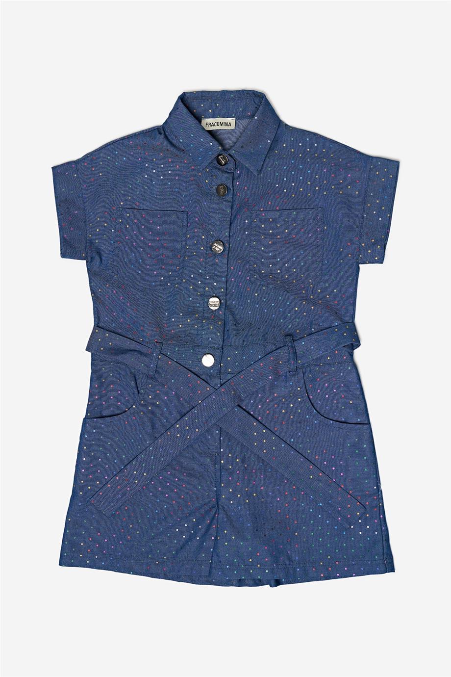 Fracomina Kız Çocuk Mavi Elbise