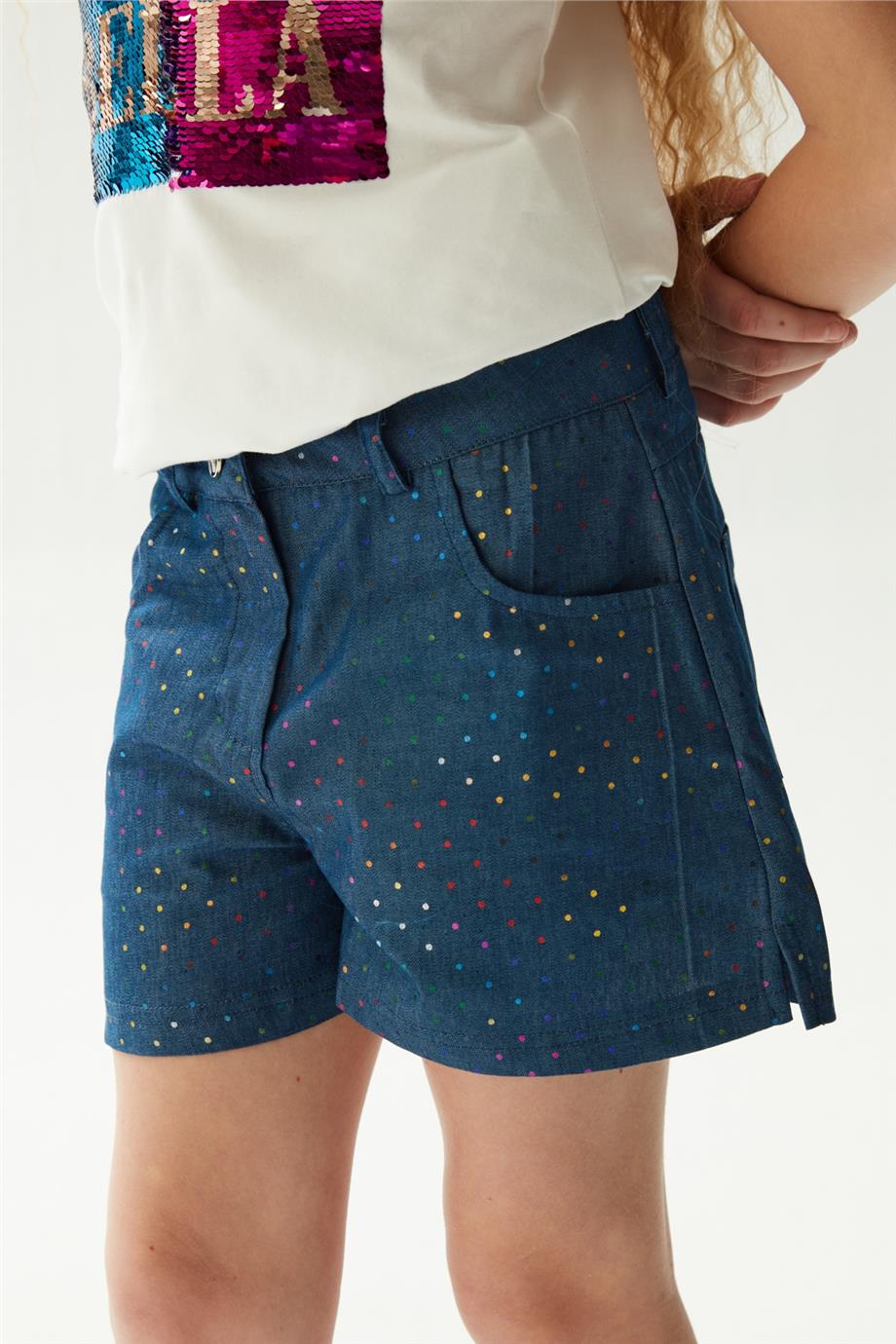 Fracomina Kız Çocuk Mavi Şort