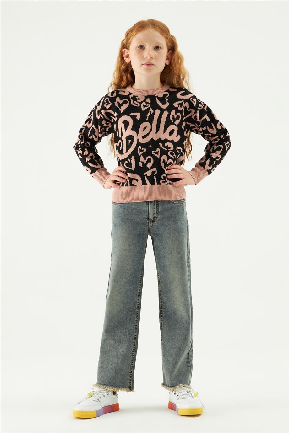 Fracomina Kız Çocuk Siyah Kazak