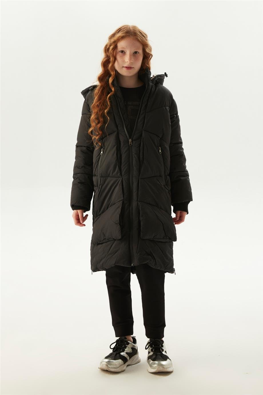 Fracomina Kız Çocuk Siyah Mont