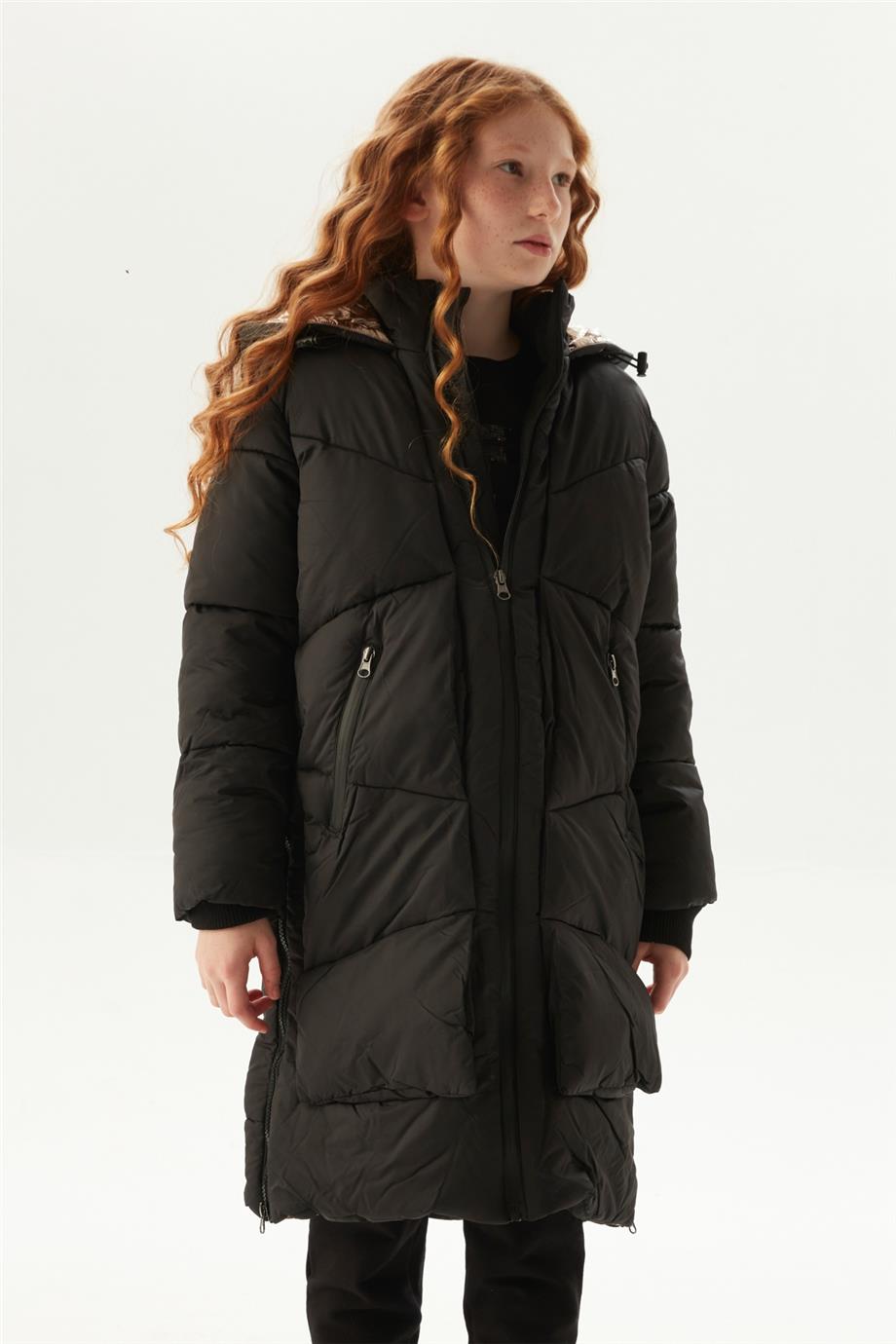 Fracomina Kız Çocuk Siyah Mont