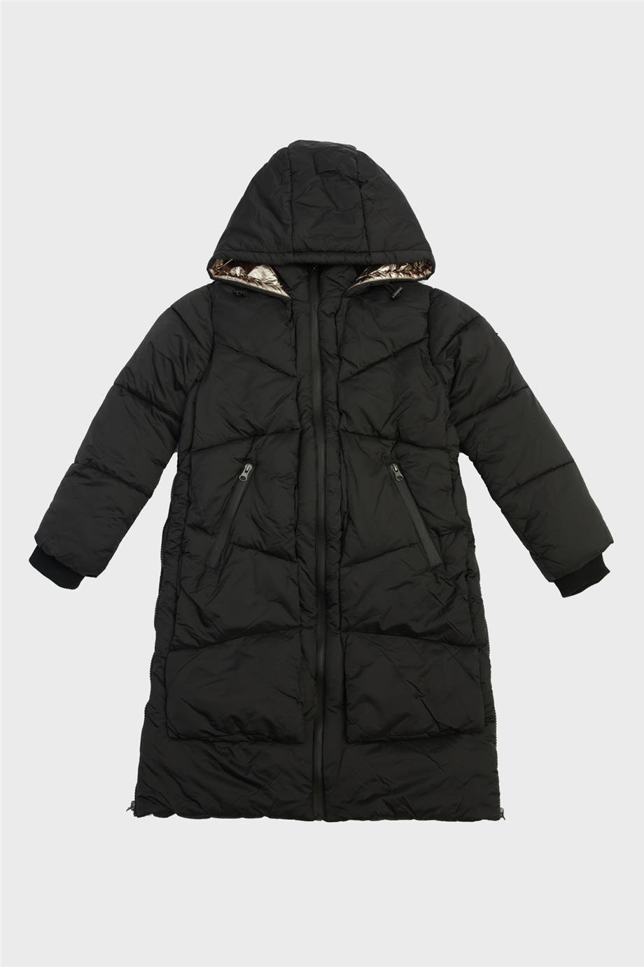 Fracomina Kız Çocuk Siyah Mont