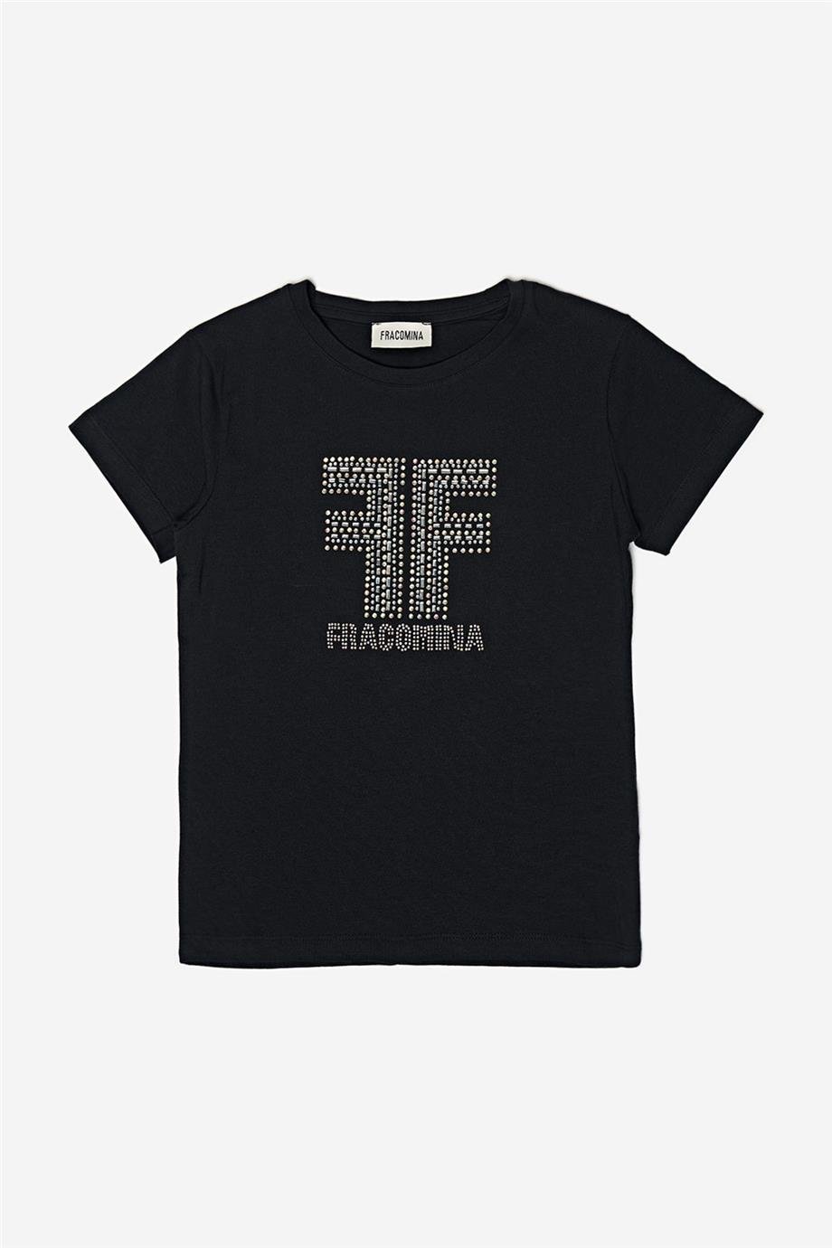 Fracomina Kız Çocuk Siyah T-Shirt