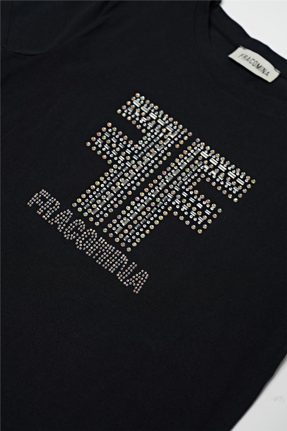 Fracomina Kız Çocuk Siyah T-Shirt