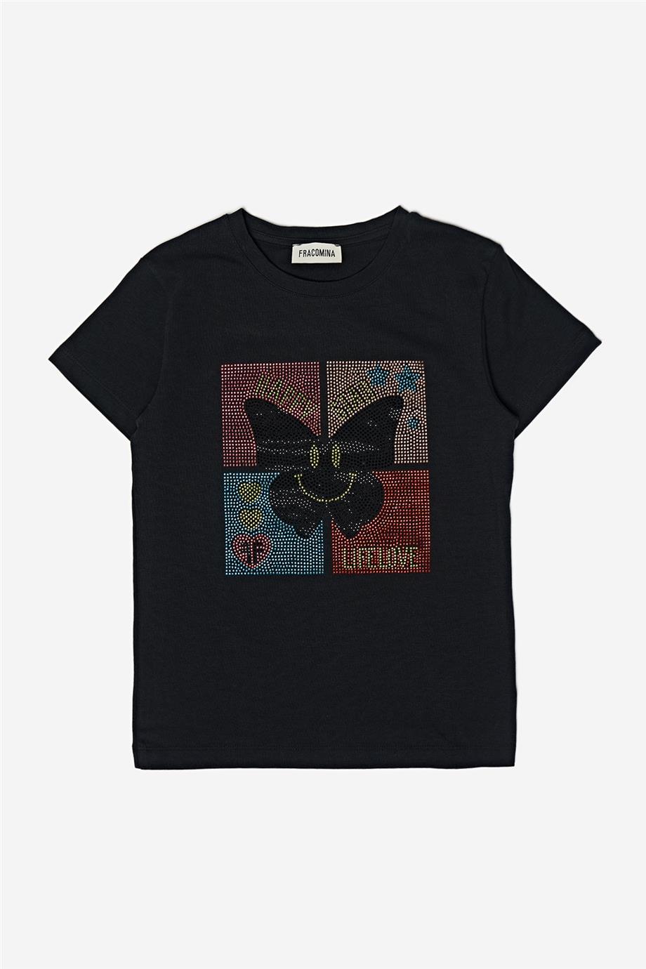 Fracomina Kız Çocuk Siyah T-Shirt