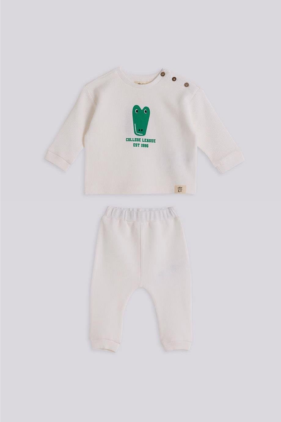 Gb Baby Basic Erkek Bebek Ekru Eşofman TakımıGb Baby Basic Erkek Bebek Ekru Eşofman Takımı