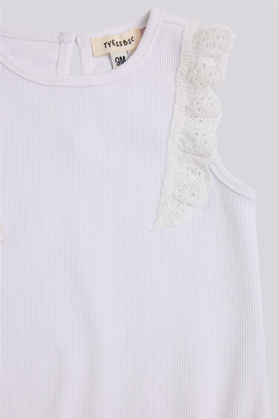 Gb Baby Basic Kız Bebek Beyaz Body ve Şort TakımıGb Baby Basic Kız Bebek Beyaz Body ve Şort Takımı