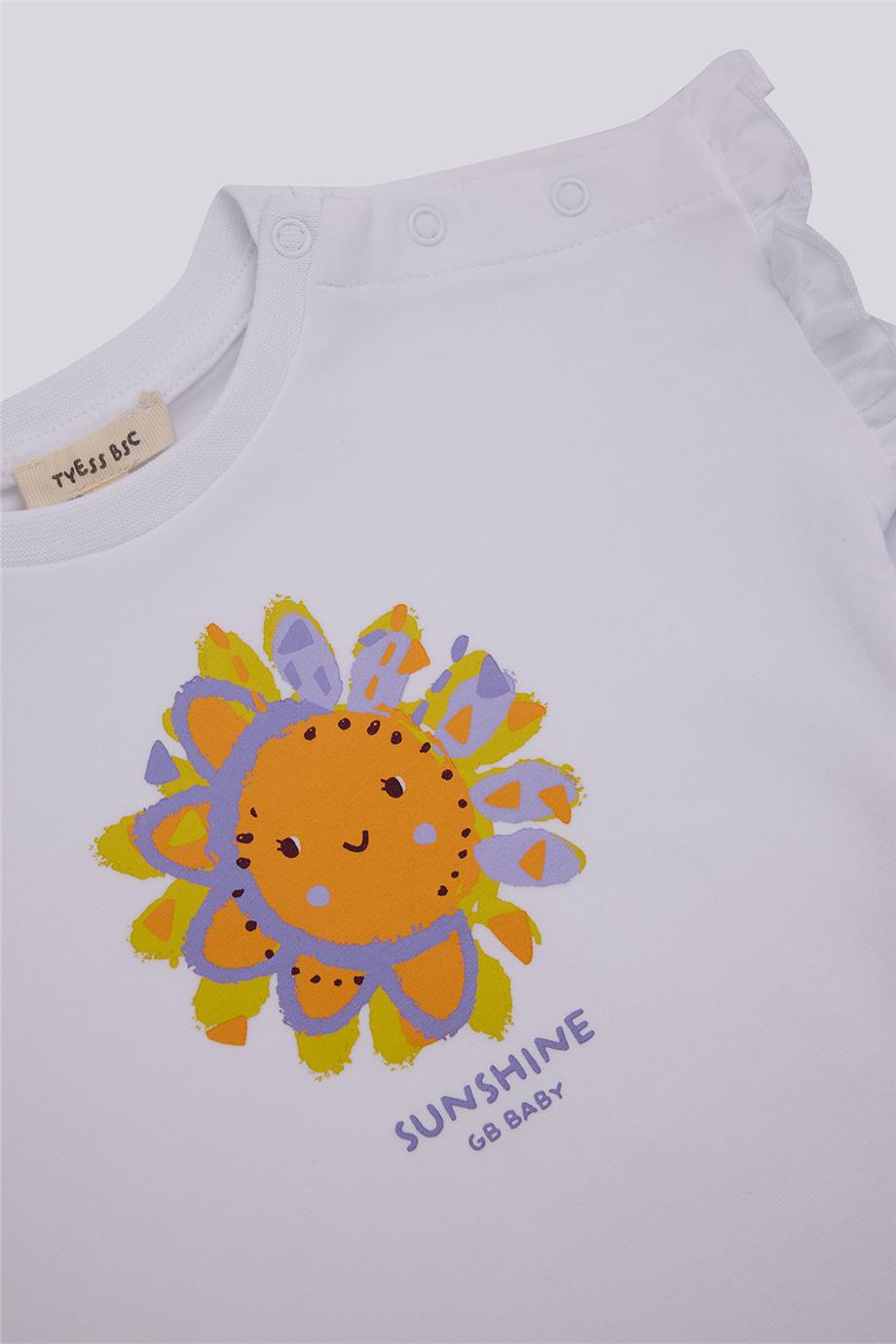 Gb Baby Basic Kız Bebek Desenli Şort ve Tshirt TakımıGb Baby Basic Kız Bebek Desenli Şort ve Tshirt Takımı