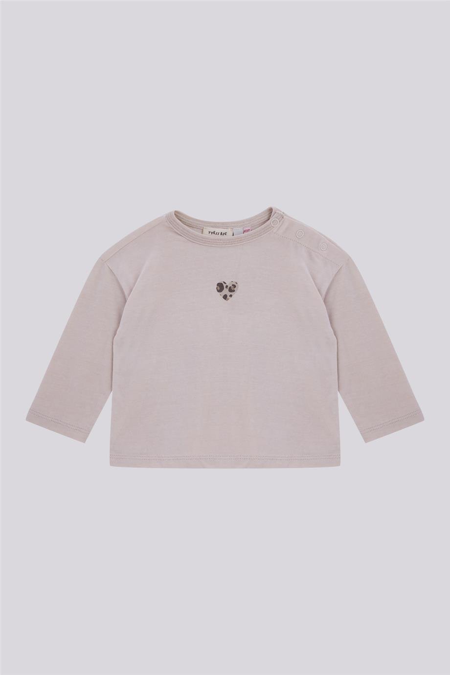 Gb Baby Basic Kız Bebek Ekru TshirtGb Baby Basic Kız Bebek Ekru Tshirt