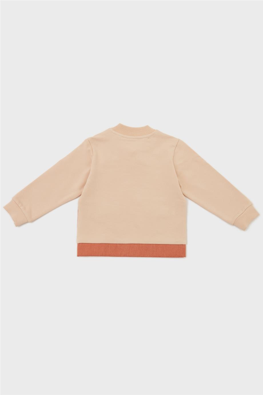 GB Baby Erkek Bebek Bej Eşofman Üstü