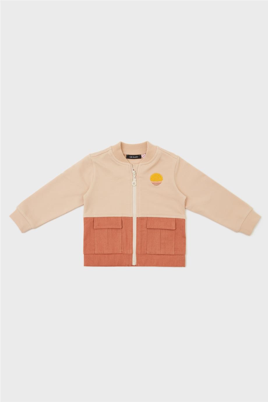 GB Baby Erkek Bebek Bej Eşofman Üstü