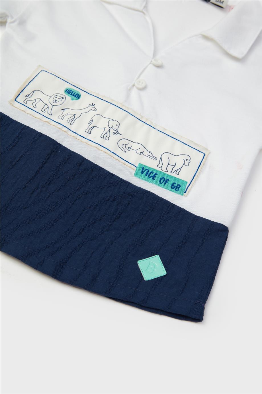 GB Baby Erkek Bebek Beyaz T-Shirt